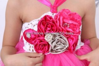 Hot Pink Baby Toddler Children Girl Party Pageant Costume Tutu Dress 1 8Y