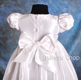 White Baby Girls Christening Gown Dress Sz 0 3mo W53