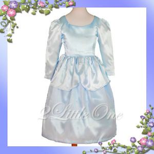 Girl Cinderella Princess Costume Party Fancy Dress Toddler Size 4 5 016