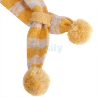 Pet Dog Sweater Pullover Jersey Pompom Scarf Coat Winter Costume Jumper Clothes