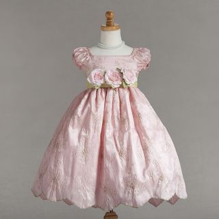 Gorgeous Embroidered Pink Boutique Flower Girl Dress USA