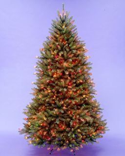 10' Dunhill Fir Multi Pre Lit Artificial Christmas Tree