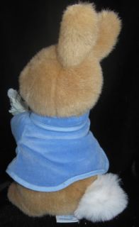 Eden Peter Rabbit Potter Plush Carrot Blue Jacket 10"