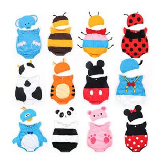 New Baby Infant Animal Costume Bodysuit Outfit Romper Photography Prop 0 12M