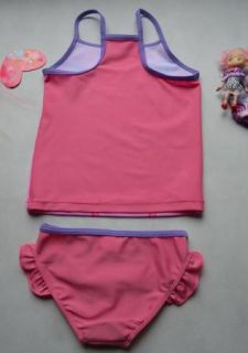 Girls Disney Princess 2 10Y Swimsuit Swimwear Swimming Costume Tankini Bikini