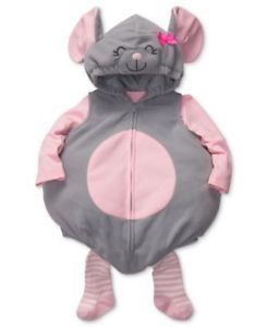 New Carter's Baby Girls Mouse Hooded Bubble Halloween Costume 12M 18M 24M
