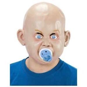 Adult Scary Baby Rubber Face Mask Dummy Fancy Dress Costume Party