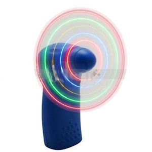 Mini Multi LED Colors Changing Light Up Travel Cool Cooling Fan Blue