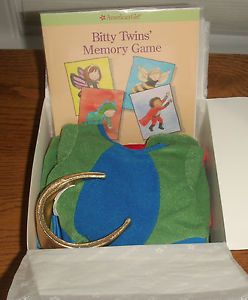 American Girl Bitty Baby Twins Memory Game Costumes Never Used in Original Box