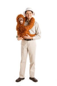 Orangutan Baby Ape Hand Puppet Fake Arm Shirt Funny Halloween Adult Costume