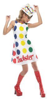 Twister Adult Womens Costume Spinner Games Multicolor Theme Sexy Halloween Party