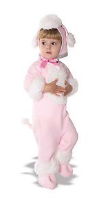 Pink Poodle Costume Plush Jumpsuit Childrens Girls Infant Toddler Childs Dog New