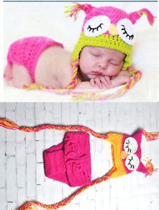 Handmade Crochet Knitted Baby Photography Prop Costume Set EZ18