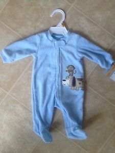 Carters Newborn Baby Boy Terry Sleeper Pajamas One Piece Fall Winter Clothes