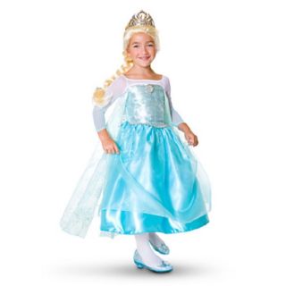 New  Frozen Elsa Costume Dress Gown Girls Snow Ice Icicles 2013