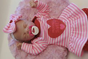 OOAK Baby Doll Clothes Dress Tiny Mini Reborn Preemie 10" Valentines Day
