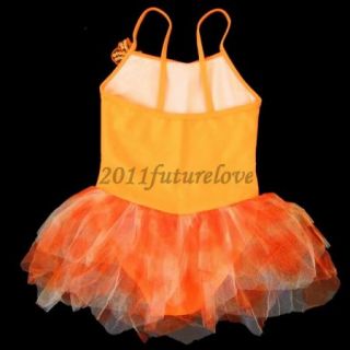 New Girl Birthday Party Leotard Ballet Tutu Dance Costume Skirt Dress SZ5 6Y