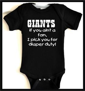 WB Giants Baby Romper Creeper T Shirt Bodysuit Clothes New York San Francisco