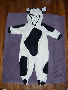 Baby Gap Infant Cow Costume Black White Sz 6 12M EUC
