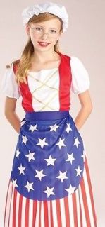 Kid Halloween Costume Betsy Ross Patriotic Dress Outfit