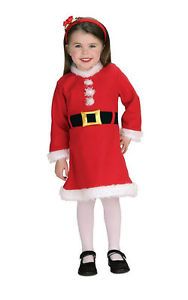 Santa Girl Mrs Claus Elf Christmas Dress Up Infant Baby Toddler Child Costume
