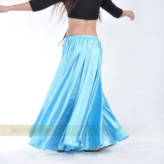 Newest 2012 Belly Dance Costumes Satin Long Skirt Swing Skirt