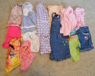 14 PC Lot Spring Summer Clothes Baby Girls Size 18 18 24 Months Gymboree Disney