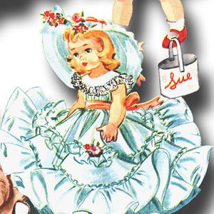 Vtg 1950s Doll Clothes Dress Pattern 14" Saucy Walker 15" DY Dee Baby Doll