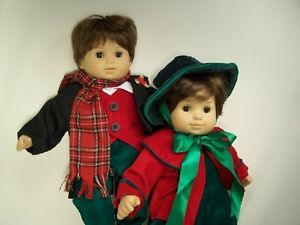 8PC Christmas Caroling Matching Doll Clothes for Bitty Baby Boy Girl Twins♥