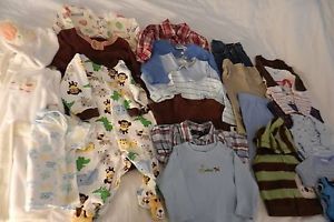 Infant Baby Boy's Clothes Lot of 23 Pieces 3 6 Months Carter's Disney Gerber