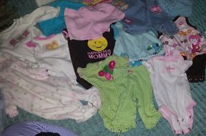 Baby Clothes Lot 28 Pieces Baby Girl Newborn 0 3 Months 3 Months