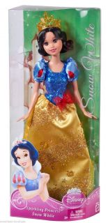 Disney Princess Sparkling Princess Snow White Figurine Doll Mattle NIP