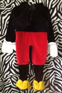  Mickey Mouse Deluxe Plush Costume Infant Toddler Boy 18 24 Months