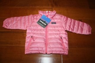 Patagonia Baby Girls Down Sweater Jacket Size 12M 18M Cosmo Pink