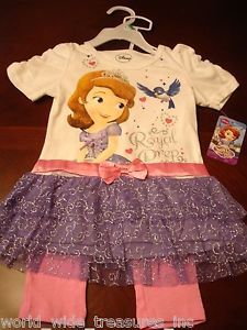 New Sofia The First Disney Princess Tunic Shirt 2T 3T 4T Toddler Baby Clothes
