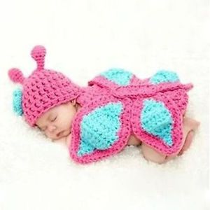 Baby Girls Boy Newborn 0 9M Knit Crochet Minnie Butterfly Clothes Trendy Outfits
