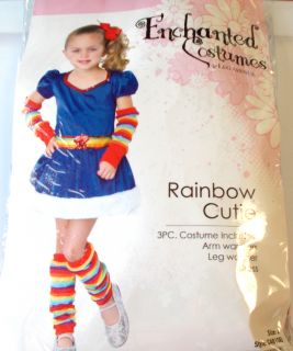 Rainbow Cutie Rainbow Brite Bright Enchanted Child Costume Large NIP