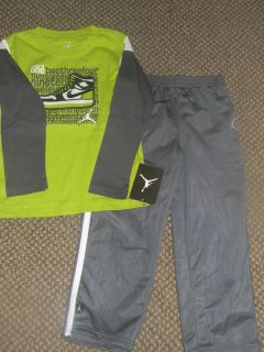Kids Boys Nike Air Jordan Shirt Pants Track Set Outfit Clothes 4T Ret $52