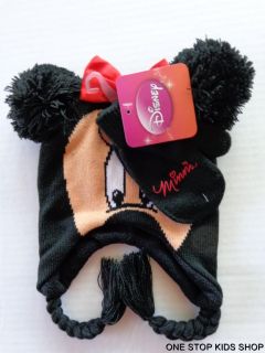Minnie Mouse Girls Winter Set Hat Gloves Cap Beanie Mittens Disney