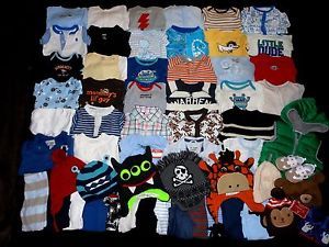 65 Fall Winter Baby Boy Lot Newborn Infant Clothes Gap Gymboree Outfit 6 9 12 M