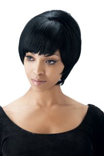 60s Pop Icon Black Wig for Halloween Costume