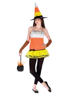 Candy Corn Witch Teen Halloween Costume Junior Size 0 9