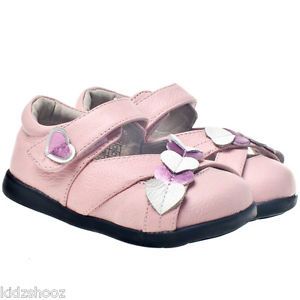 Girls Kids Toddler Childrens Leather Shoes Pink Cream