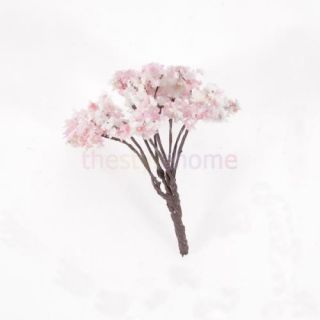 25pcs Pink Art Craft Model Tree Scenery Landscape Scale 1 100 Iron Wire Sponge