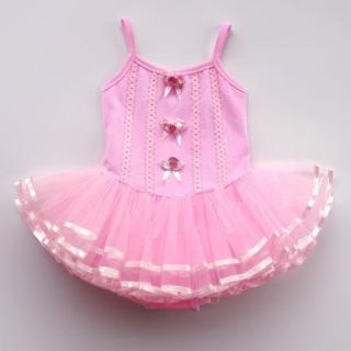 Girls Leotard Ballet Dance Dress Tutu Skirt Pink 2T 3T