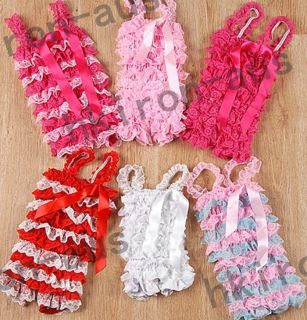 Baby Toddler Girls Lace Posh Petti Ruffle Rompers Prop Prop Playsuit Jumpsuit