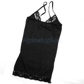 2 Pcs Women's Sexy Lingerie Black Lace Dress Skirt Sleepwear Babydoll G String