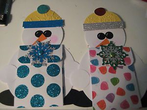 Stampin Up Card Handmade Christmas Gift Card Holder Snowman