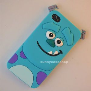 Cute Disney Cartoon Animal Sulley Soft Silicone Case Cover for Apple iPhone4S 4G