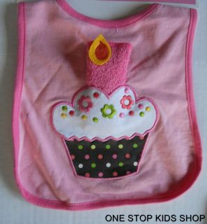 My First Birthday Boys Girls Candle Baby Bib or Crown Prince Infant